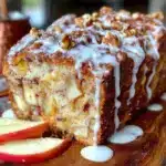 homemade honeycrisp apple fritter bread - featured image