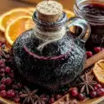 homemade spiced elderberry syrup - featured image