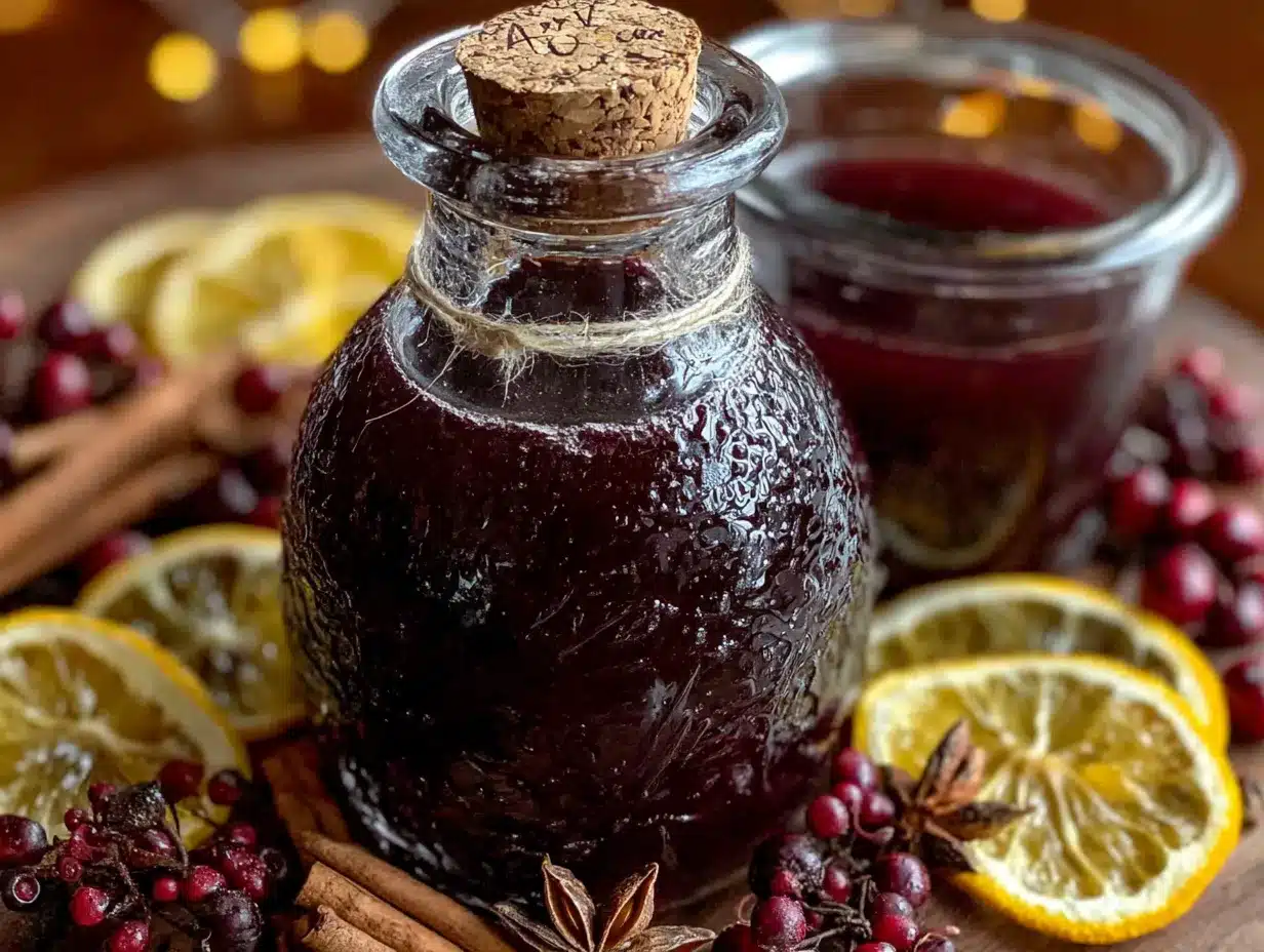 homemade spiced elderberry syrup preparation steps