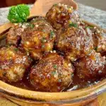 honey garlic meatballs - featured image