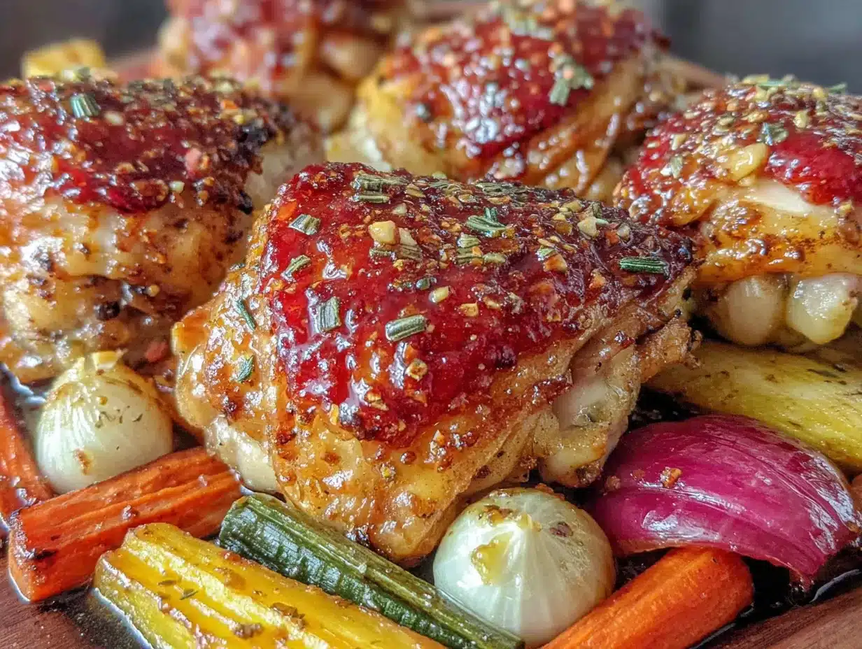 honey mustard sheet pan chicken and root vegetables preparation steps