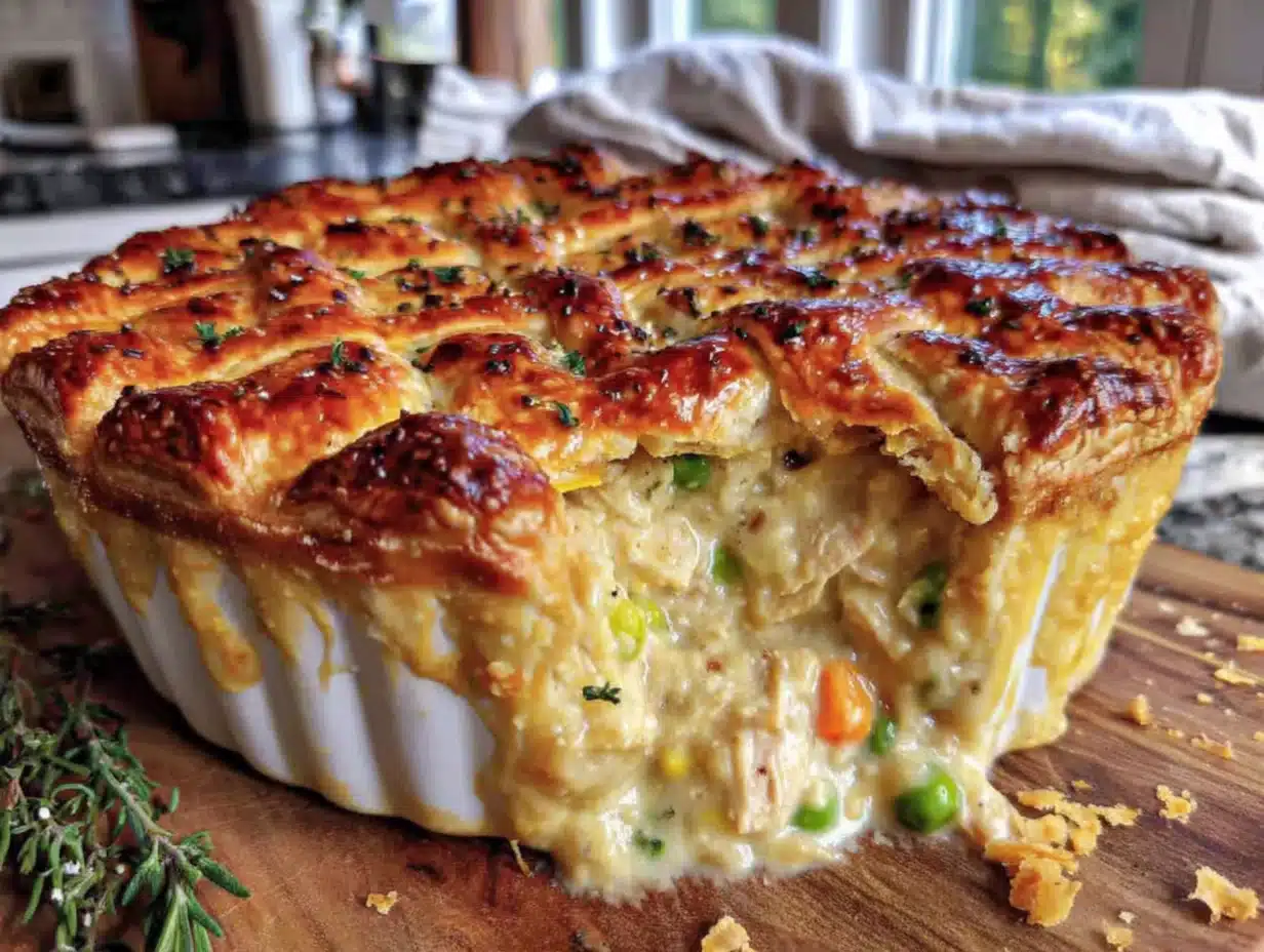 leftover turkey pot pie - featured image
