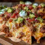 loaded nacho football charcuterie board - featured image