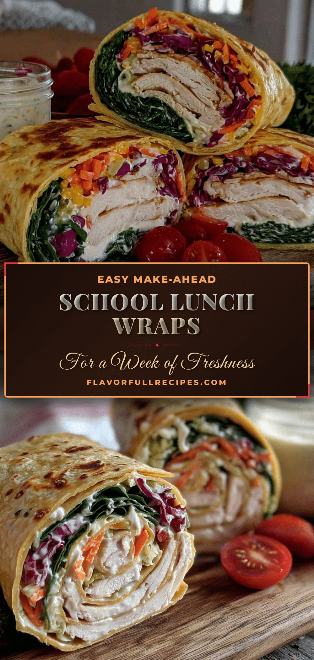 make-ahead school lunch wraps recipe