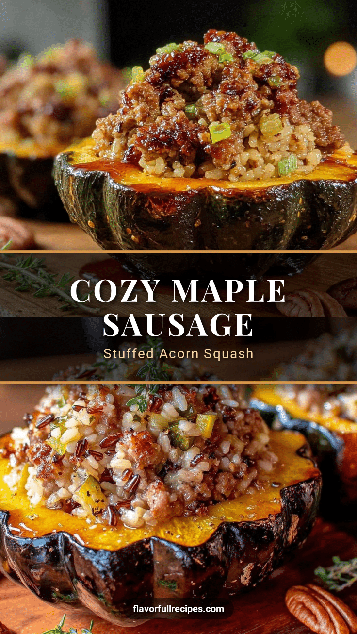 maple sausage stuffed acorn squash recipe