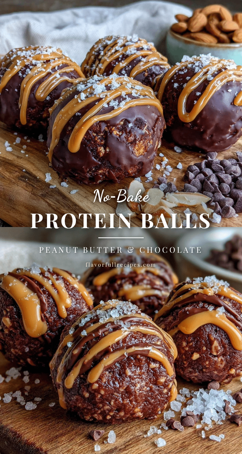no-bake chocolate peanut butter protein balls recipe