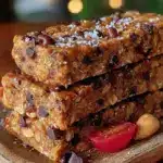 no-bake peanut butter granola bars - featured image