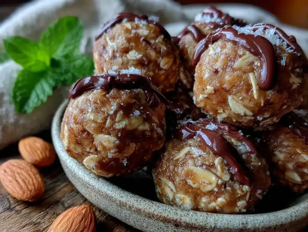 no bake peanut butter protein balls - featured image