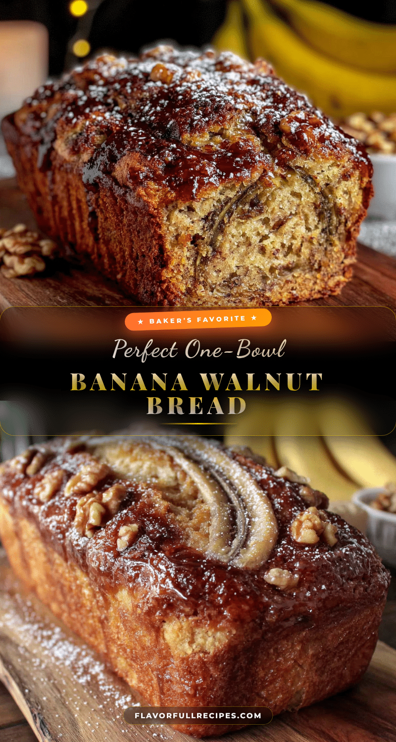 one-bowl banana walnut bread recipe
