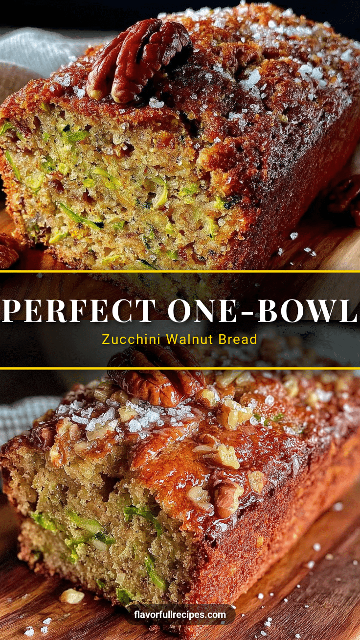 one-bowl zucchini bread with walnuts recipe