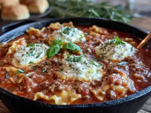 one pot lasagna soup - featured image