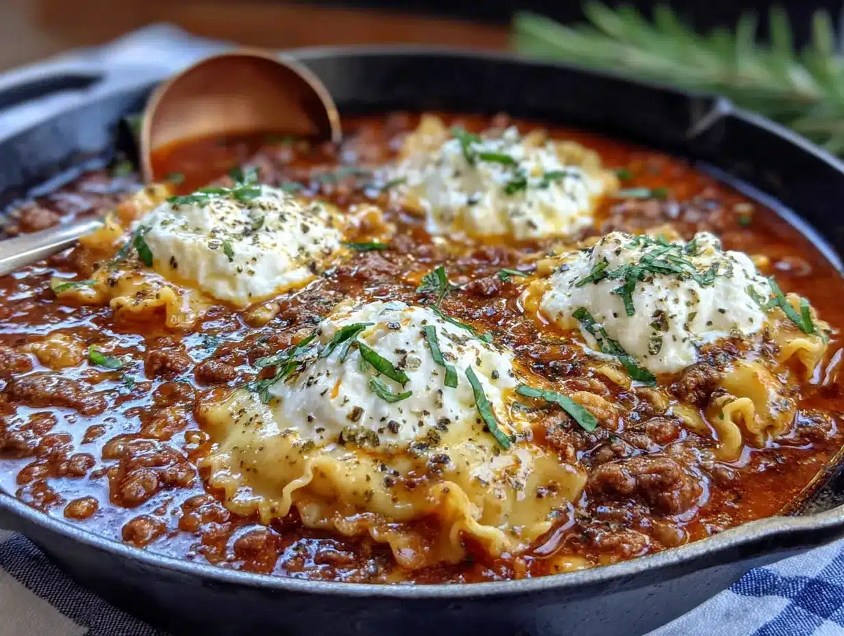 one pot lasagna soup preparation steps