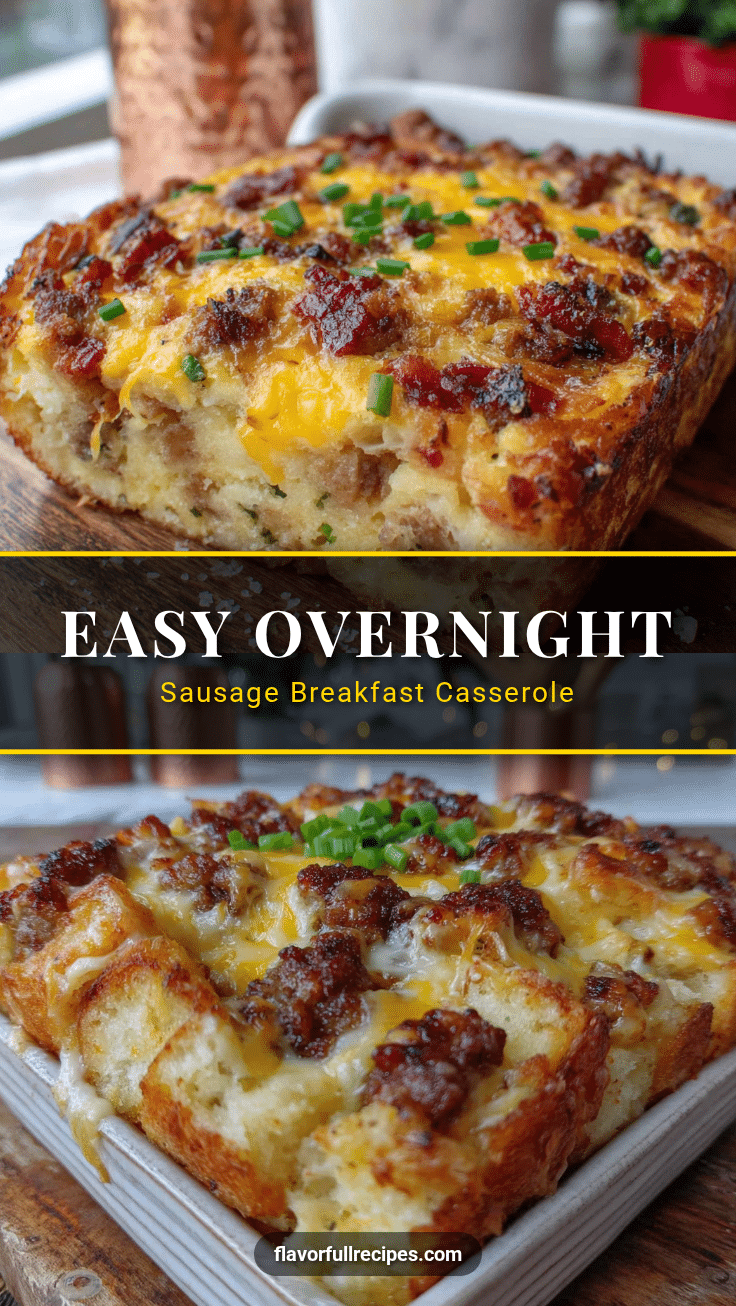 overnight breakfast casserole with sausage and hash browns recipe