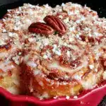 overnight cinnamon roll casserole - featured image