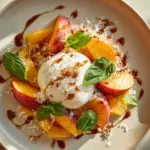 peach burrata salad - featured image