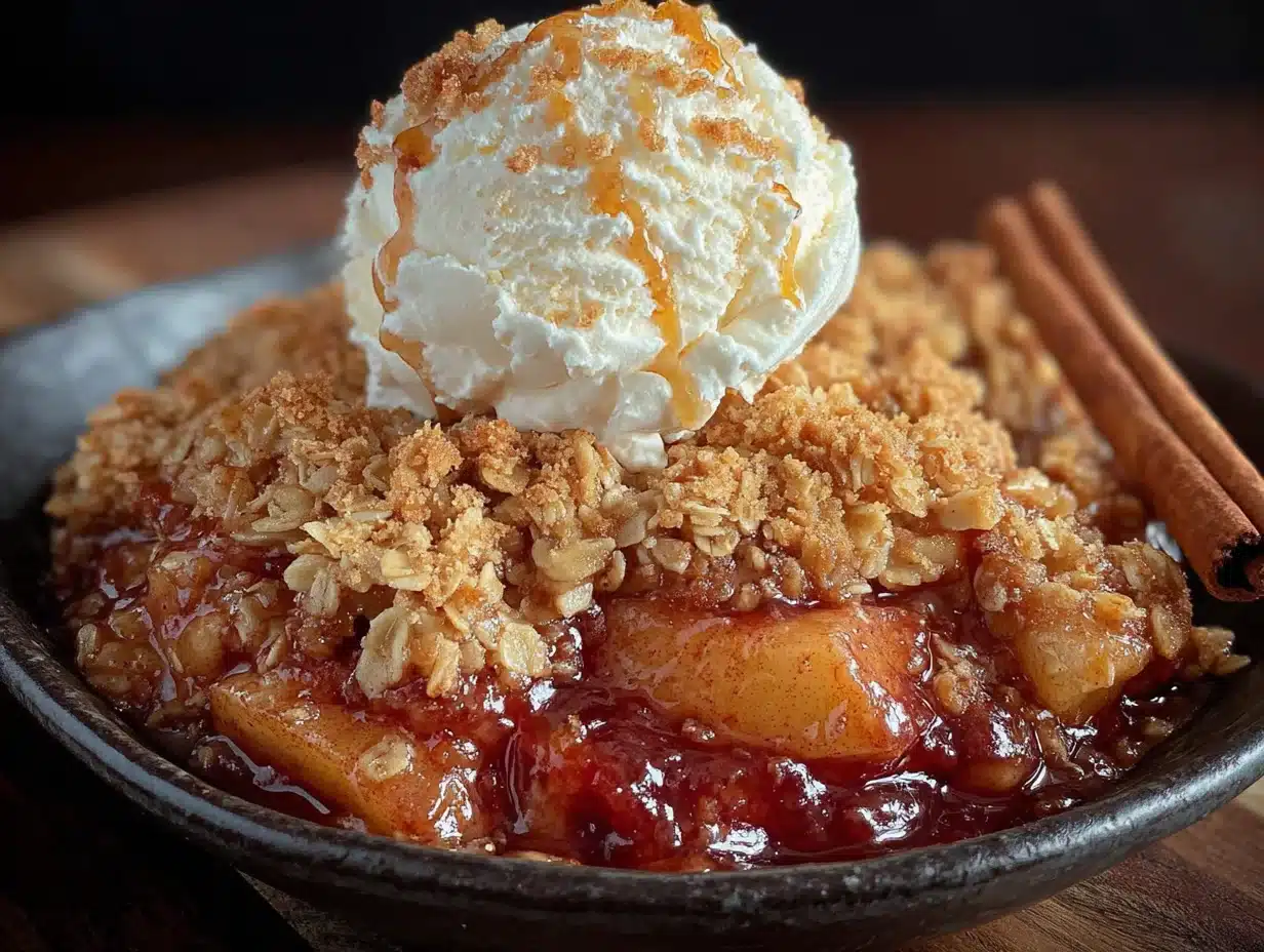 perfect cinnamon apple crisp with oat streusel - featured image