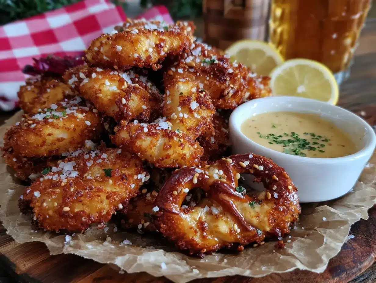 pretzel-crusted chicken tenders preparation steps