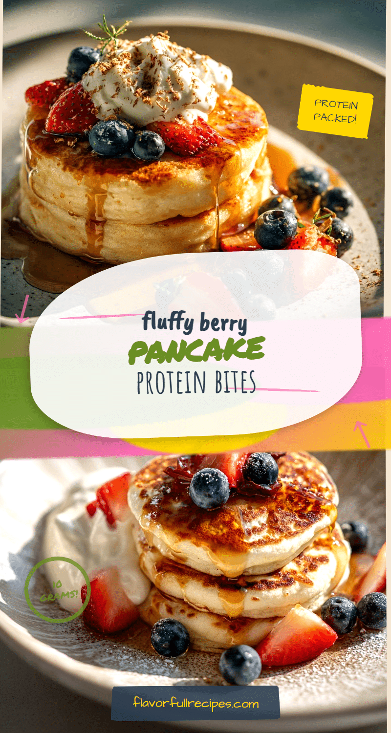 protein berry pancake bites recipe