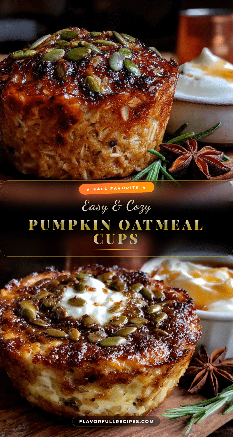 Pumpkin Baked Oatmeal Cups recipe