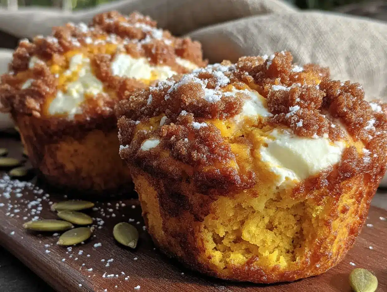 pumpkin cream cheese swirl muffins preparation steps