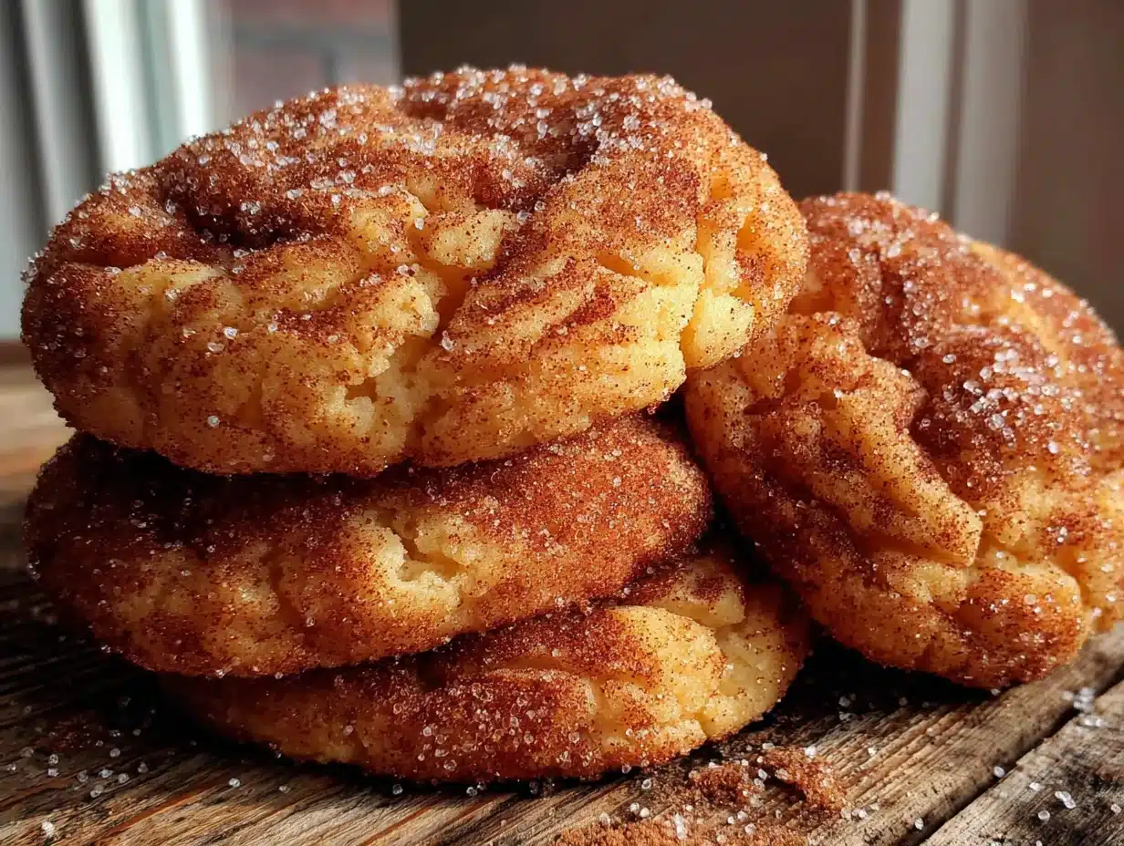 pumpkin snickerdoodle cookies - featured image
