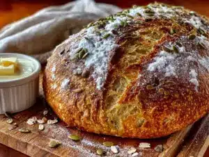 pumpkin sourdough discard loaf - featured image