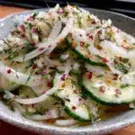 quick cucumber onion salad - featured image