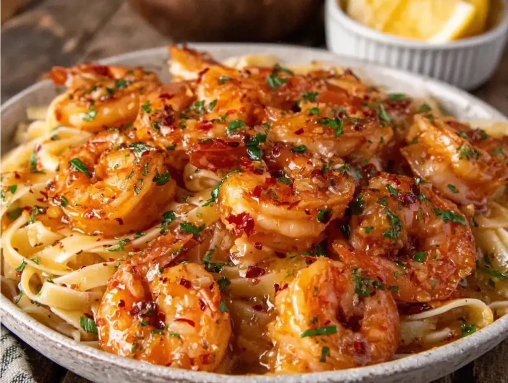 quick garlic butter shrimp scampi - featured image