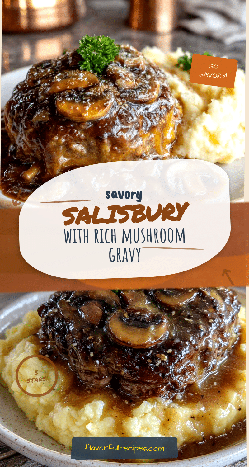 Salisbury steak with mushroom gravy recipe