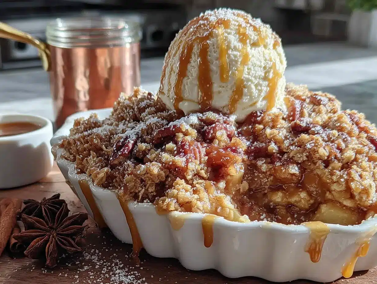 Salted Caramel Apple Crisp preparation steps