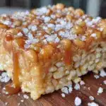 Salted Caramel Pumpkin Rice Krispie Treats - featured image