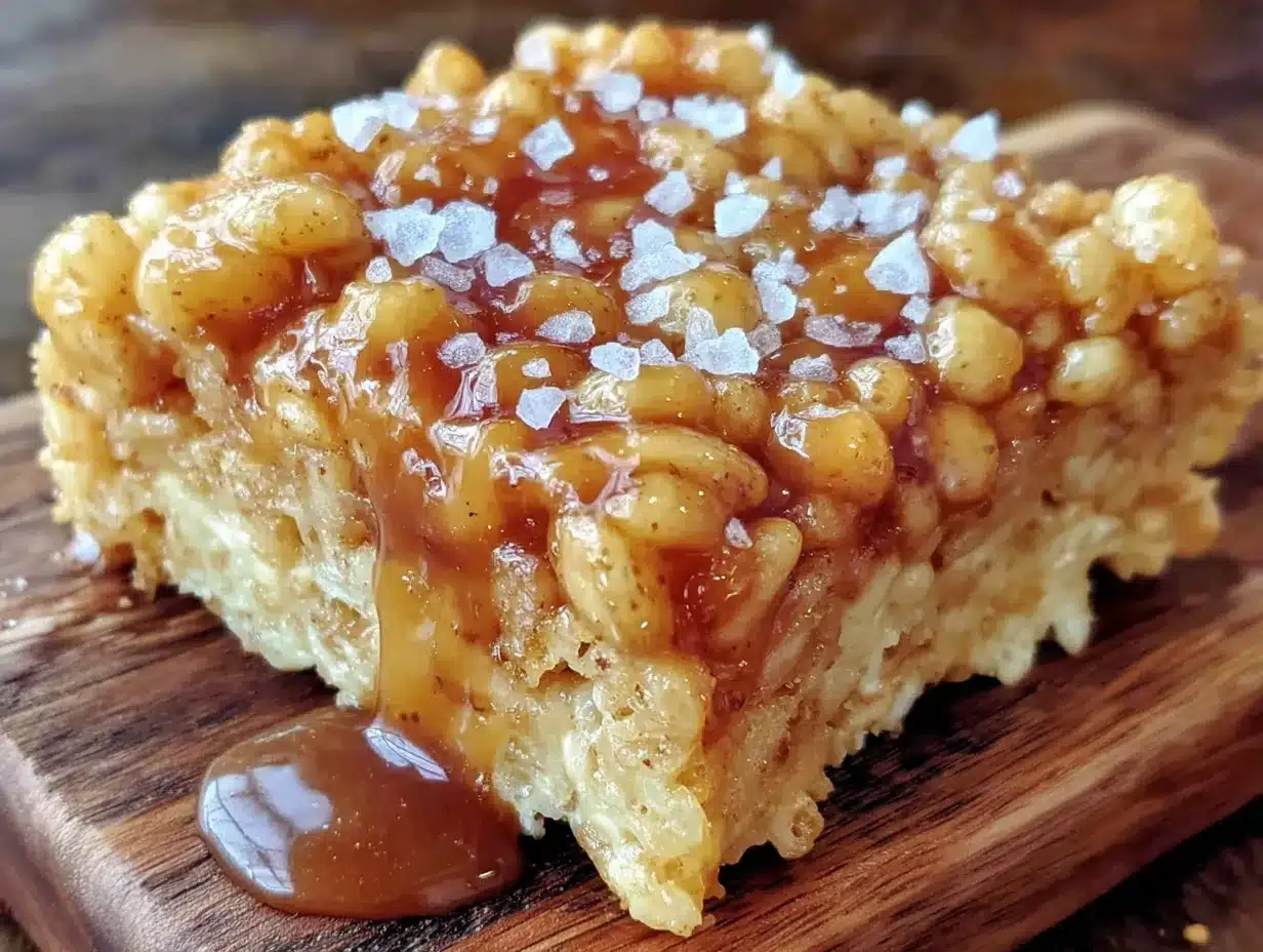 Salted Caramel Pumpkin Rice Krispie Treats preparation steps