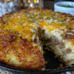 sausage and hashbrown breakfast casserole - featured image