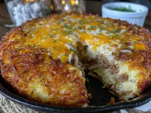 sausage and hashbrown breakfast casserole - featured image
