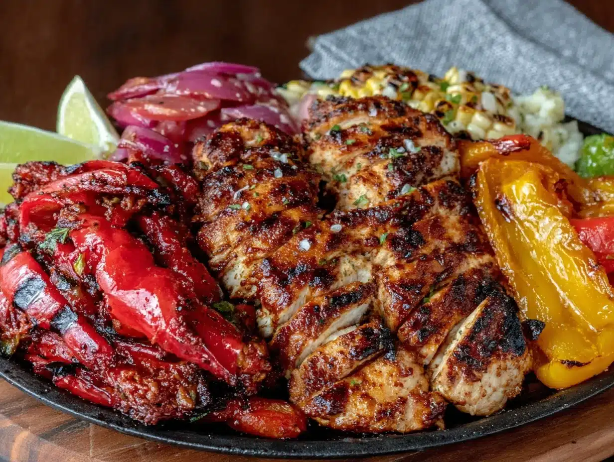 sheet pan chicken fajitas preparation steps