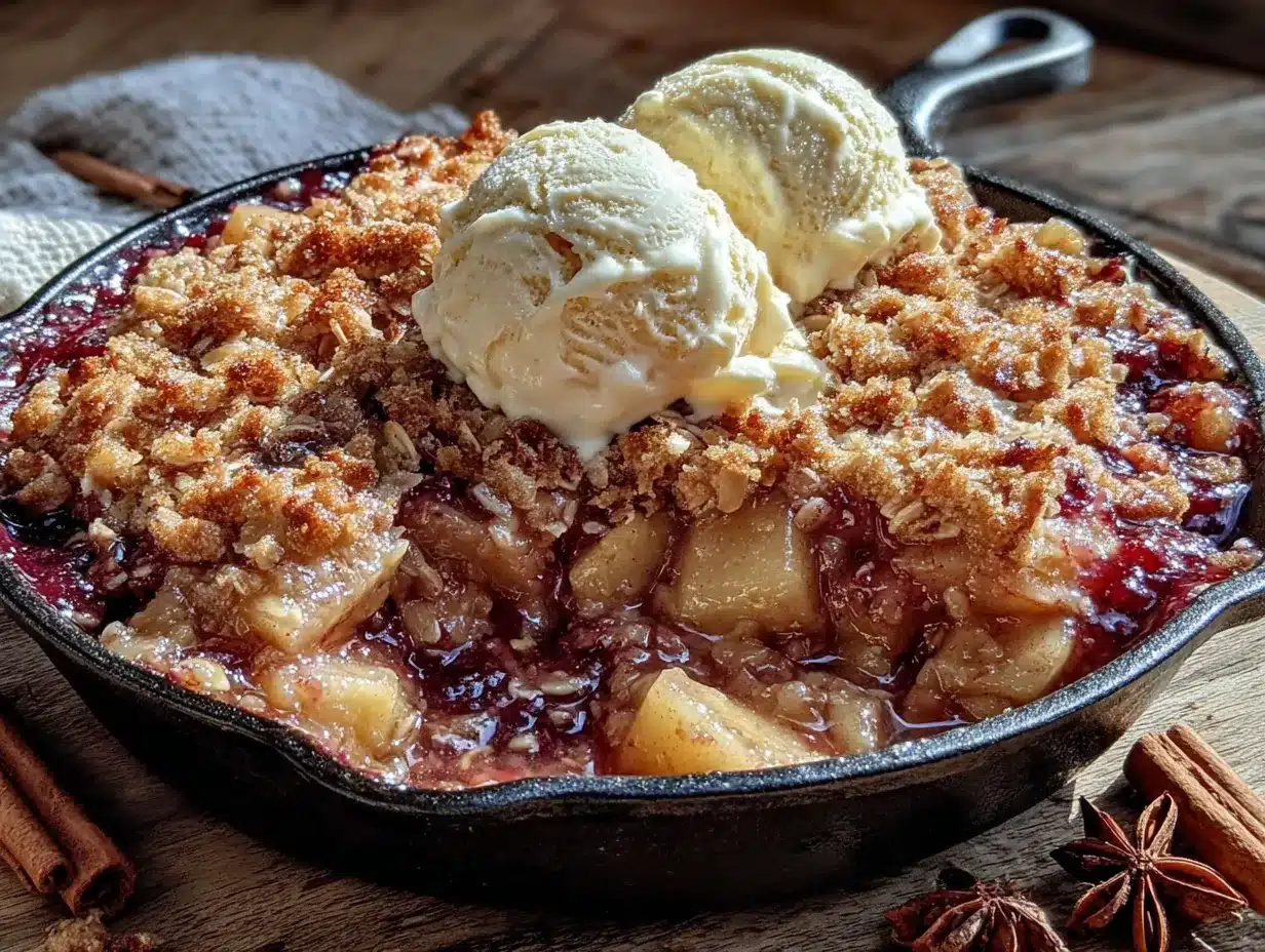 skillet apple crisp preparation steps