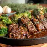 skillet beef and broccoli - featured image