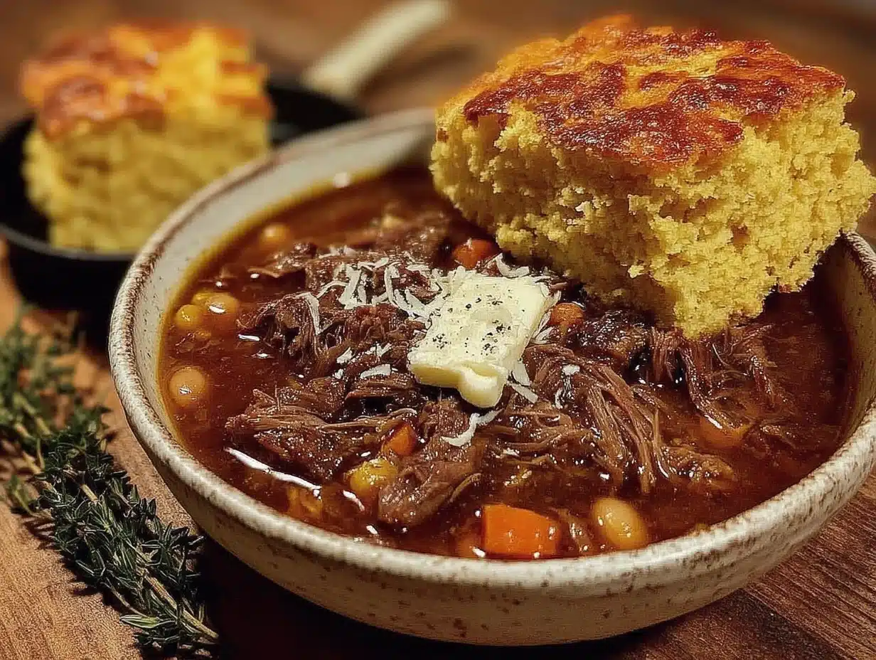 slow cooker ham and bean soup - featured image