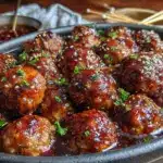 slow cooker honey garlic meatballs - featured image