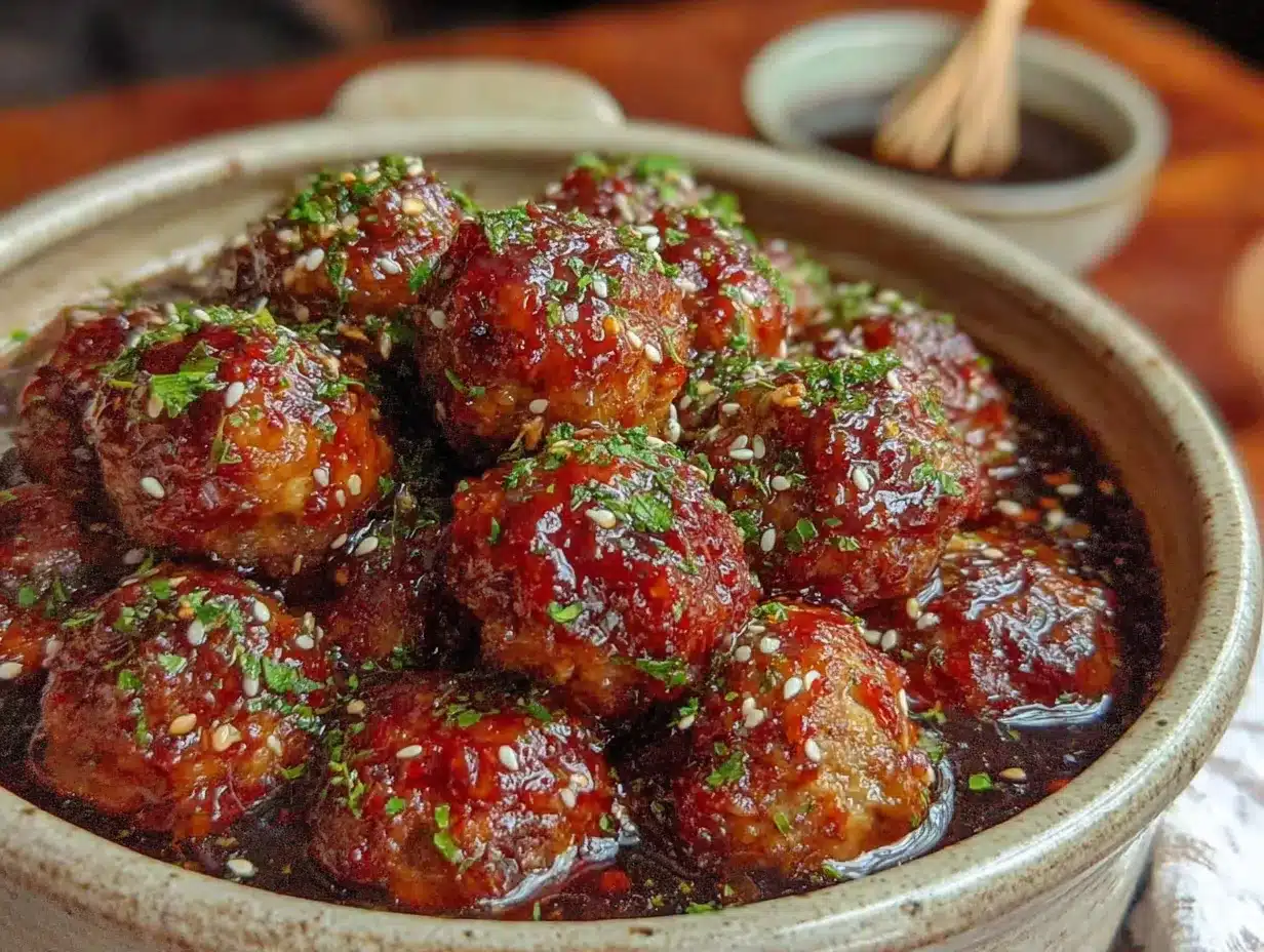 slow cooker honey garlic meatballs preparation steps