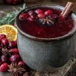 slow cooker spiced cranberry apple cider - featured image