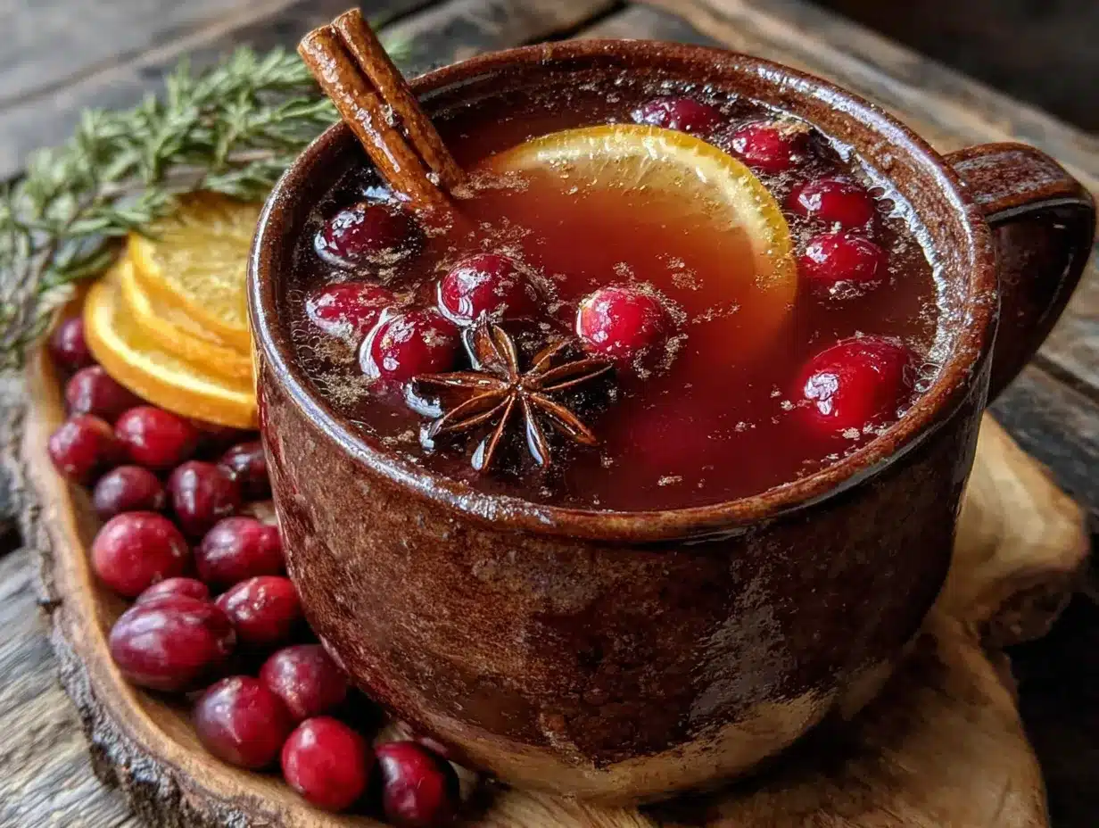 slow cooker spiced cranberry apple cider preparation steps