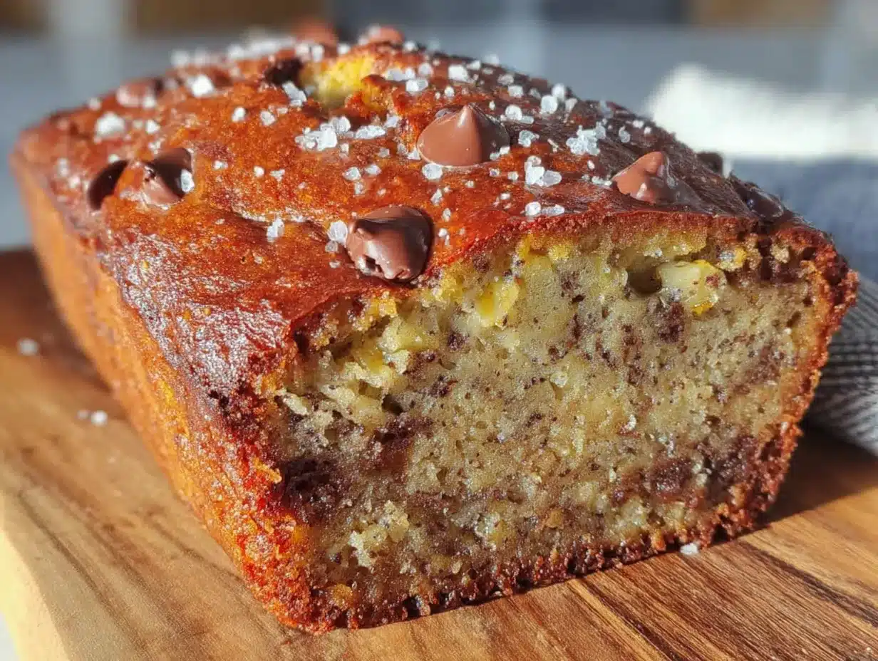 small-batch banana bread with chocolate chips preparation steps