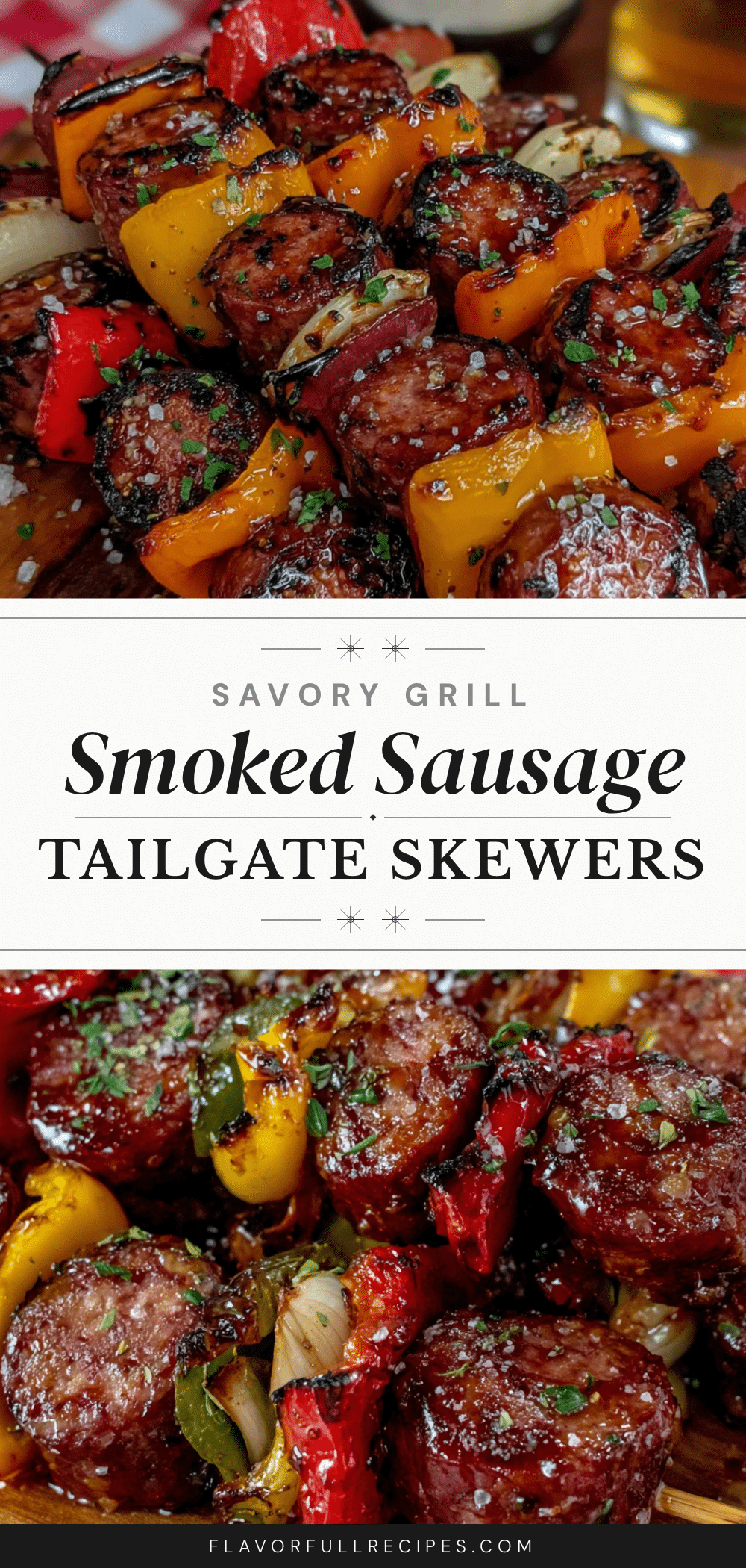 smoked sausage skewers with peppers recipe
