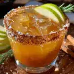 spiked apple cider margarita - featured image