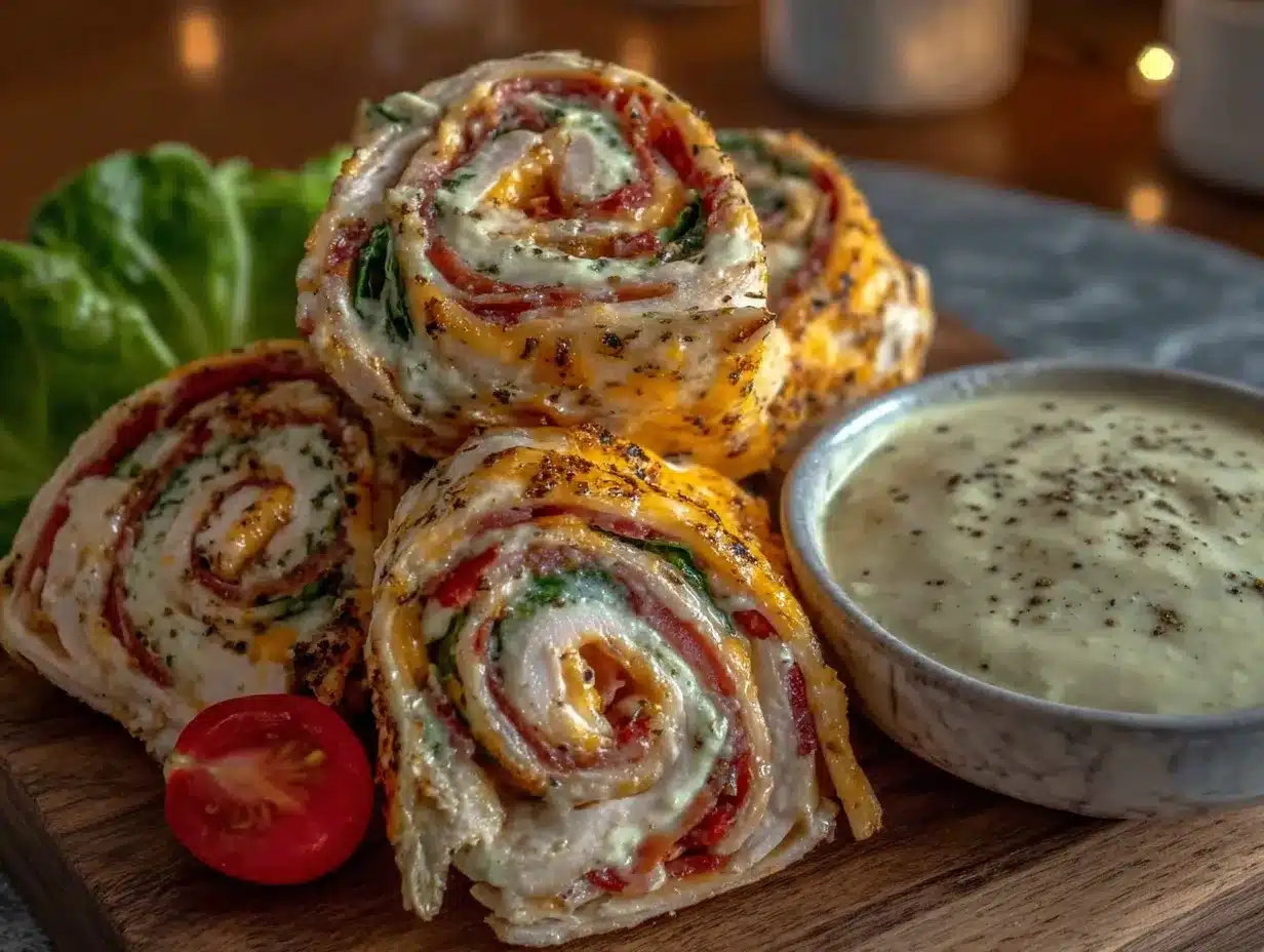 turkey and cheese roll-ups preparation steps