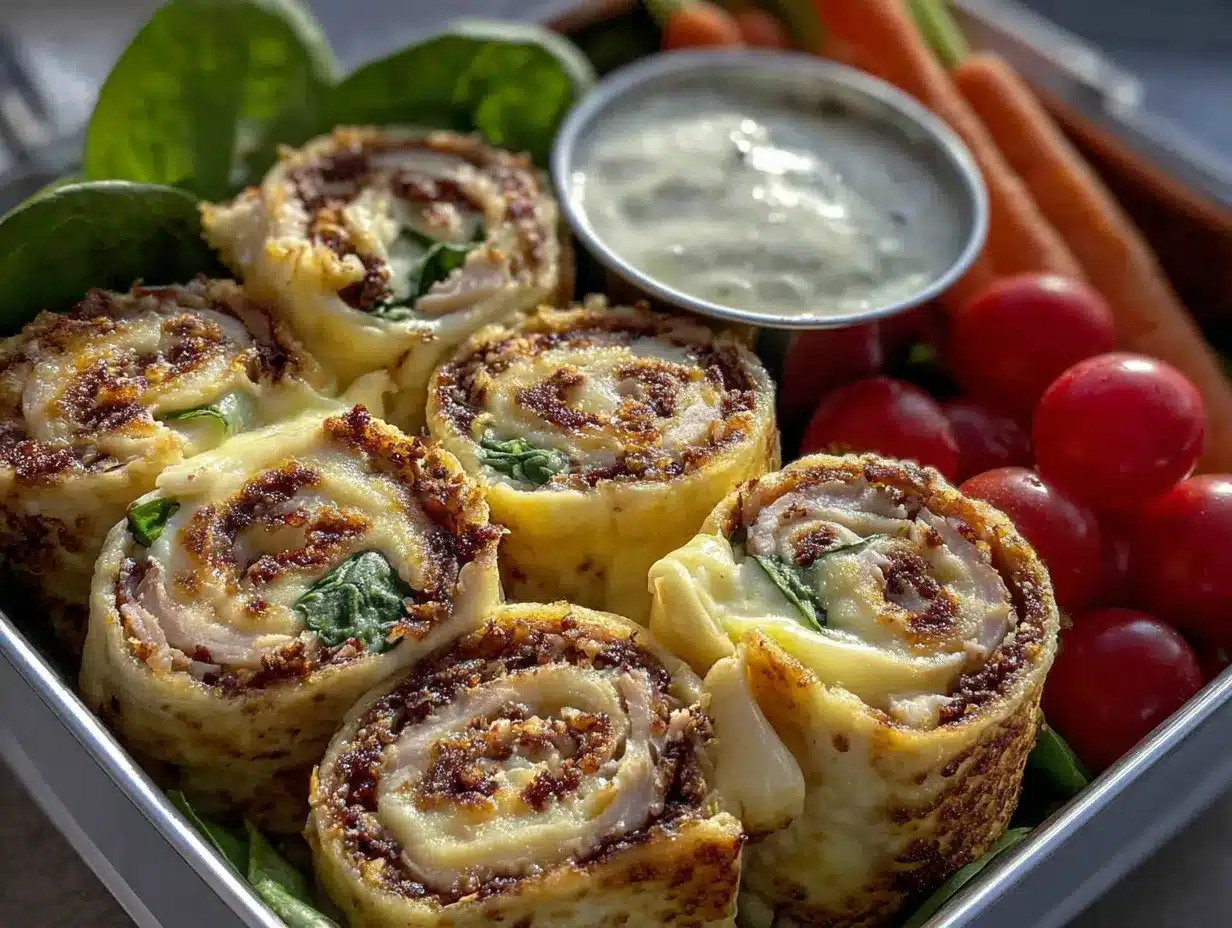 turkey cheese pinwheel lunchboxes preparation steps