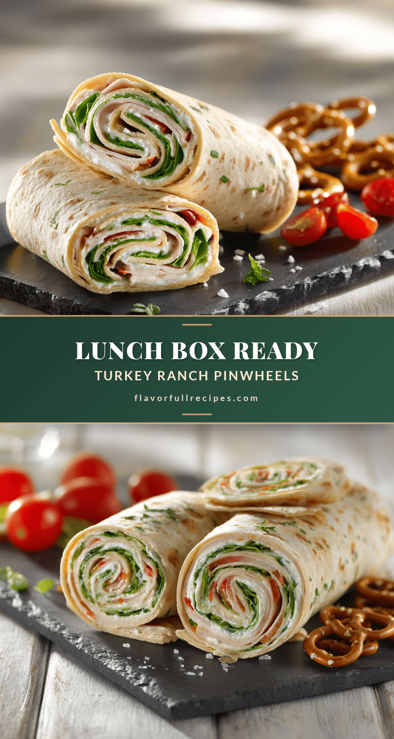 Turkey Ranch Pinwheel Sandwiches recipe