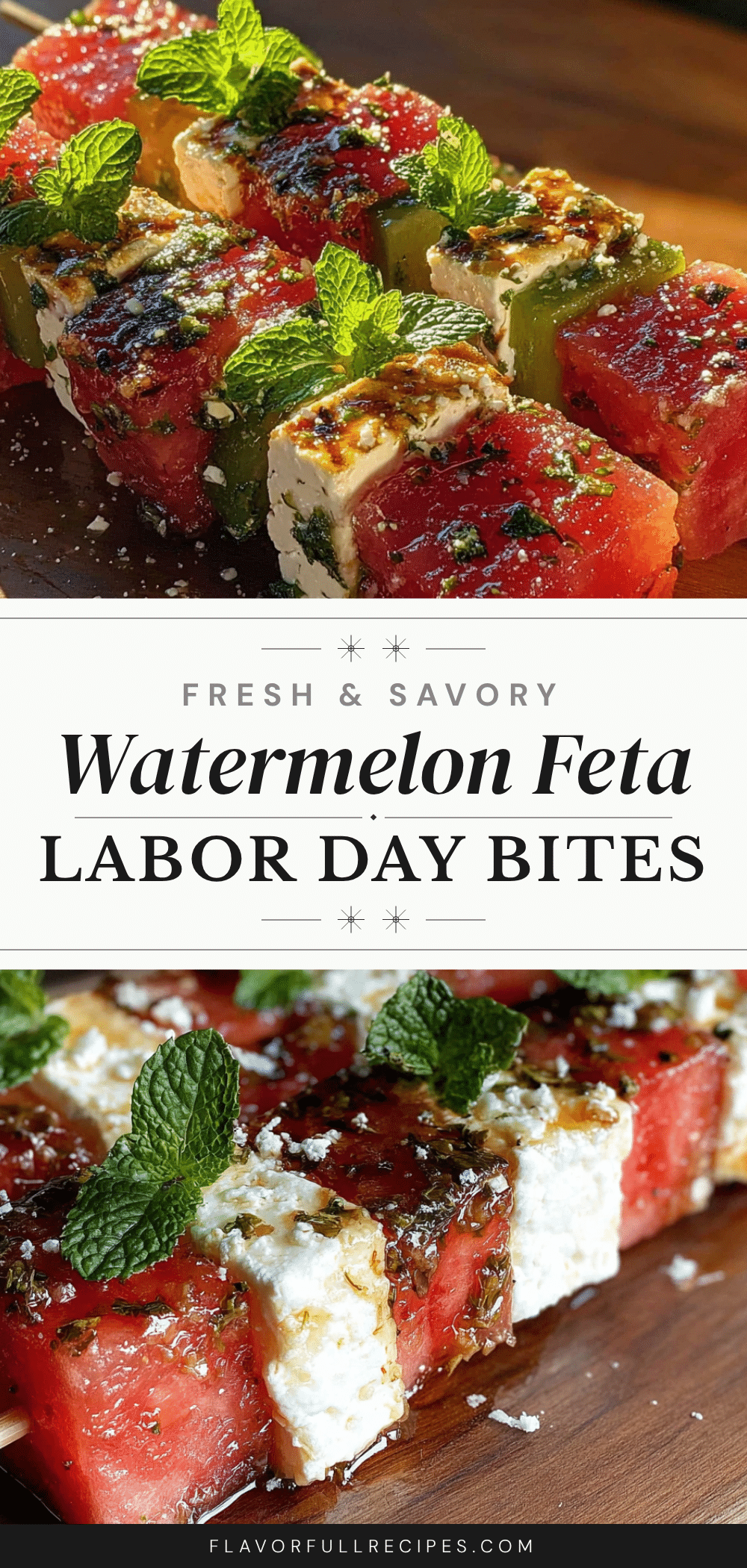 watermelon feta mint skewers recipe