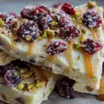 white chocolate cranberry bark - featured image